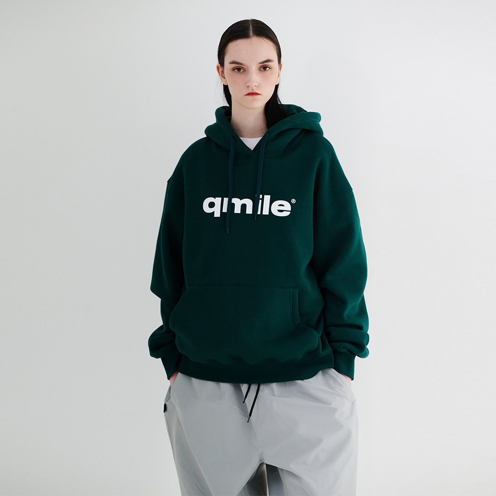 큐마일 2324 QMILE 713 PRINT HOODIE DARK GREEN 스노우 보드복 후드 후디