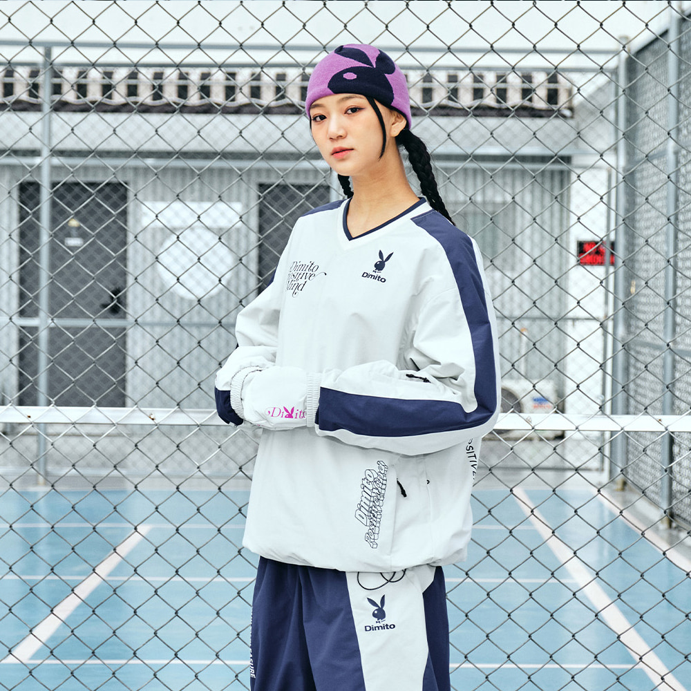 디미토 2324 POLARTEC PLAYBOY X DIMITO TEAM JERSEY OFF WHITE 스노우 보드복 자켓 저지