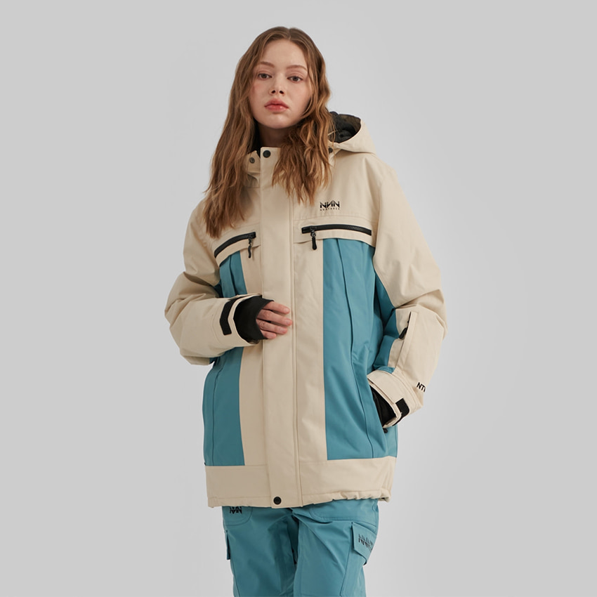 엔쓰리 엔쓰리 2223 NNN LUCAS JACKET BLUE/IVORY 스노우 보드복 자켓