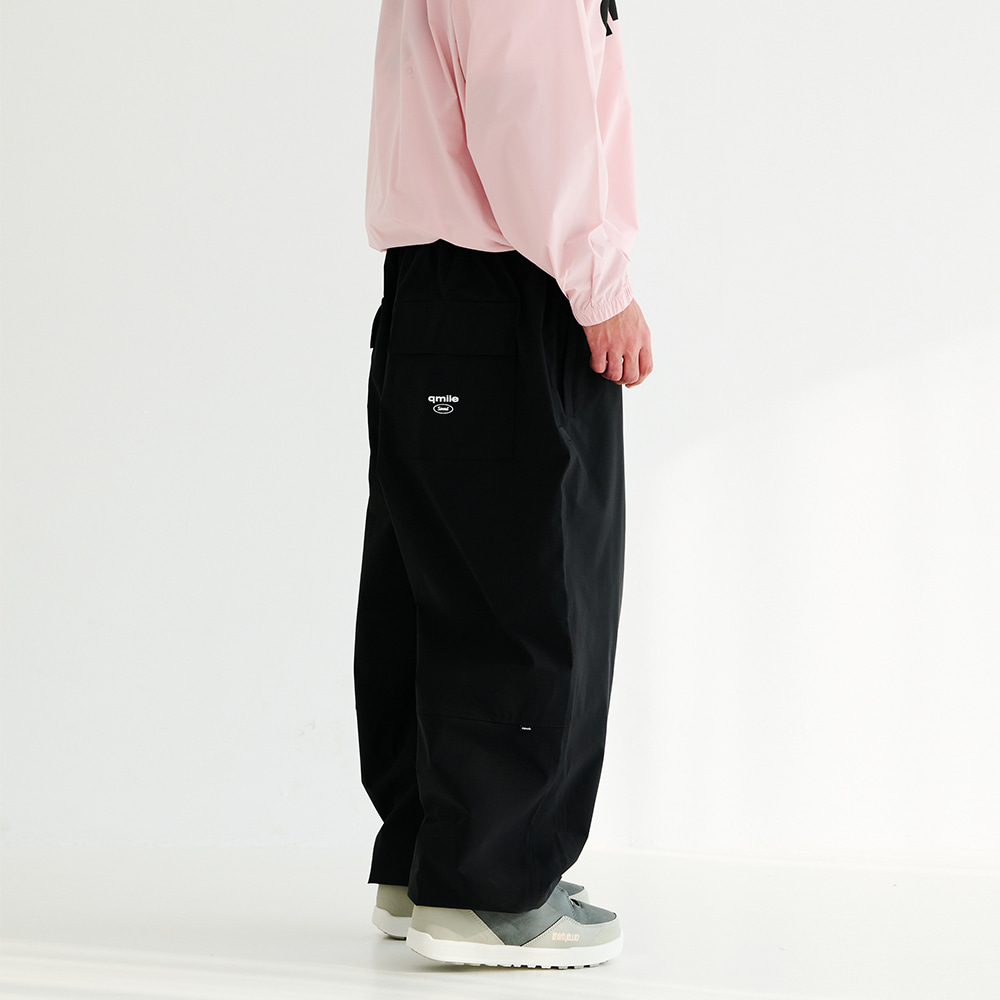 큐마일 2324 QMILE 463 NEWTRO BAGGY 3L TRACK PANTS BLACK 스노우 보드복 팬츠