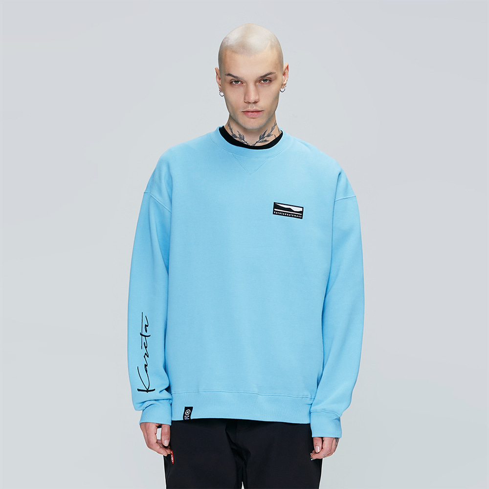 카레타 카레타 2324 KARETA MAX CREWNECK SKYBLUE 스노우보드 크루넥 티셔츠 스웻 셔츠 맨투맨