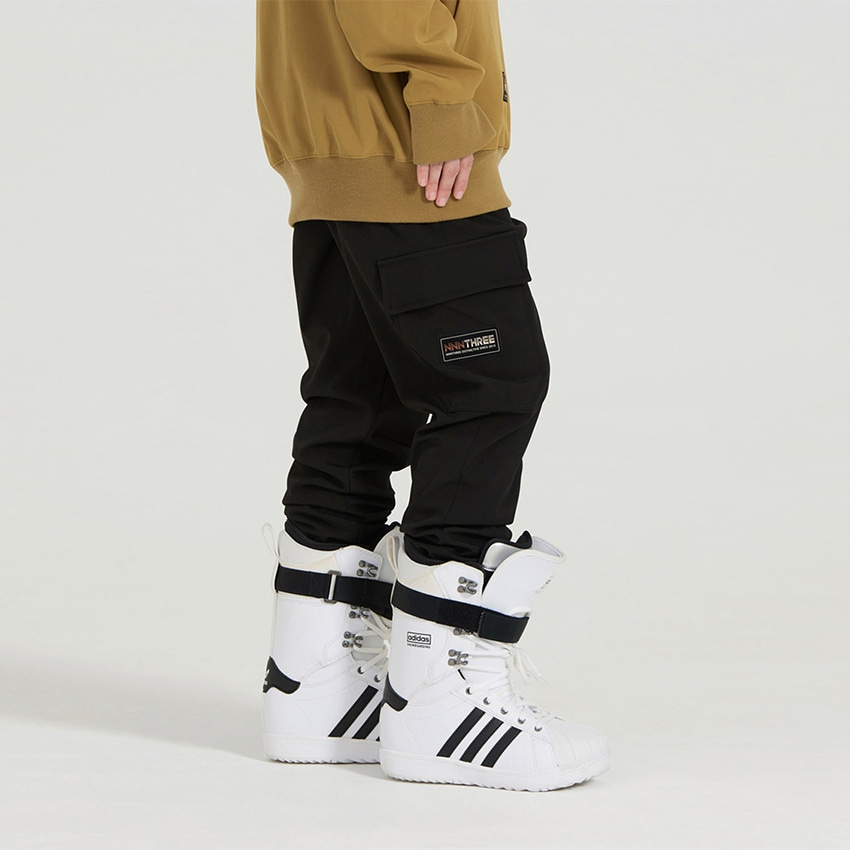 엔쓰리 엔쓰리 2324 NNN 3L BASIC CAGO JOGGER PANTS BLACK 스노우 보드복 조거 팬츠