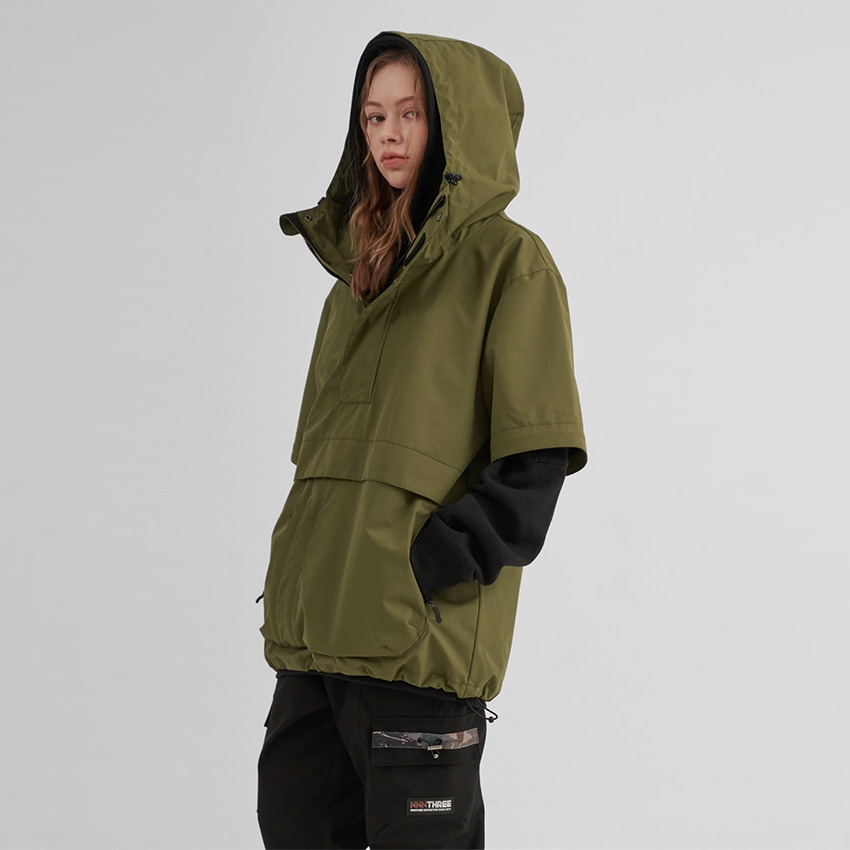 엔쓰리 엔쓰리 2223 NNN FELIX ANORAK OUTDOOR JACKET OLIVE 스노우 보드복 아노락 자켓