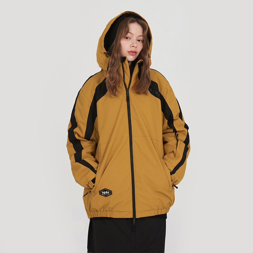 엔쓰리 엔쓰리 2324 NNN SLANTWISE JACKET MUSTARD / BLACK 스노우 보드복 자켓