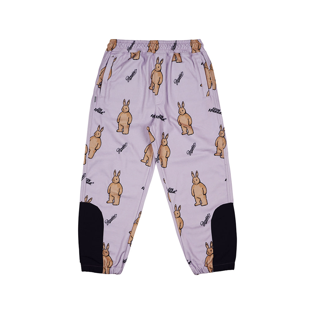 비에스래빗 2223 BSRABBIT ROYAL FLEECE JOGGER PANTS BIG BEAR RABBIT PURPLE 스노우 보드복 조거 팬츠