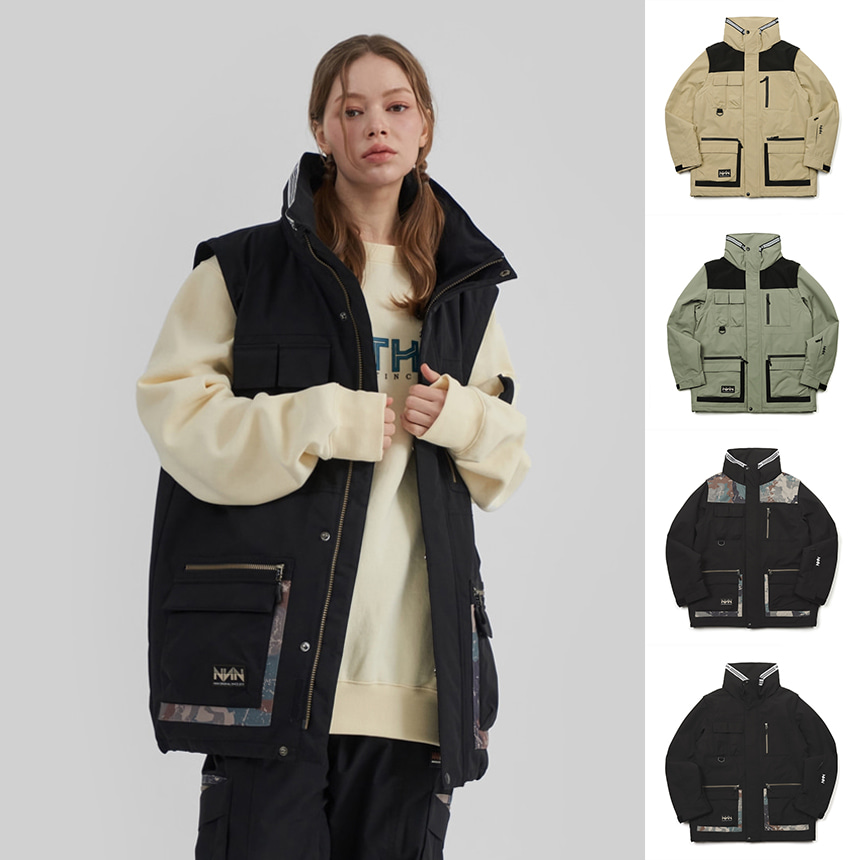 엔쓰리 2223 NNN GRADY VEST JACKET 스노우 보드복 자켓 패딩 조끼