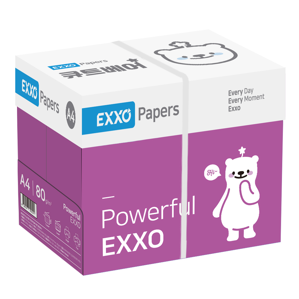 엑소 큐트베어 A4 복사용지(A4용지) 80g 2500매 1BOX