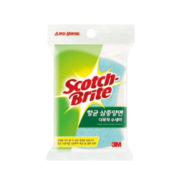 3M 항균3중양면수세미(MD-100DB)_N7223000