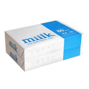 밀크 A4 복사용지(A4용지) 80g 1000매(500매 2권)