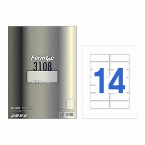 레이저용 반투명 라벨(14칸/10매/LC-3108/폼텍)_N1323400