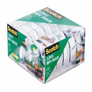 3M 스카치 매직테이프 디스펜서 810D-12(18x30) 세이빙 팩(18mmX30m 12개입)_N3445700