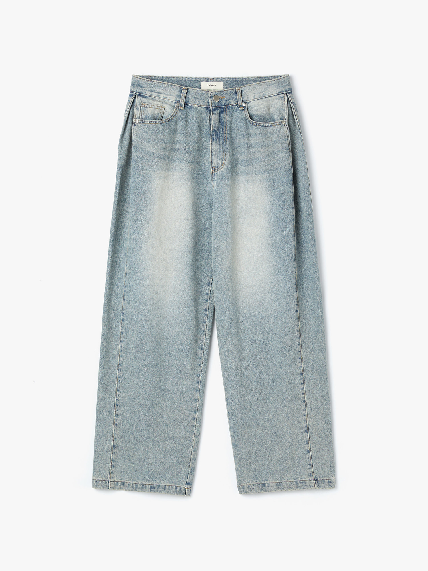 Bleach Side Panel Denim Pants