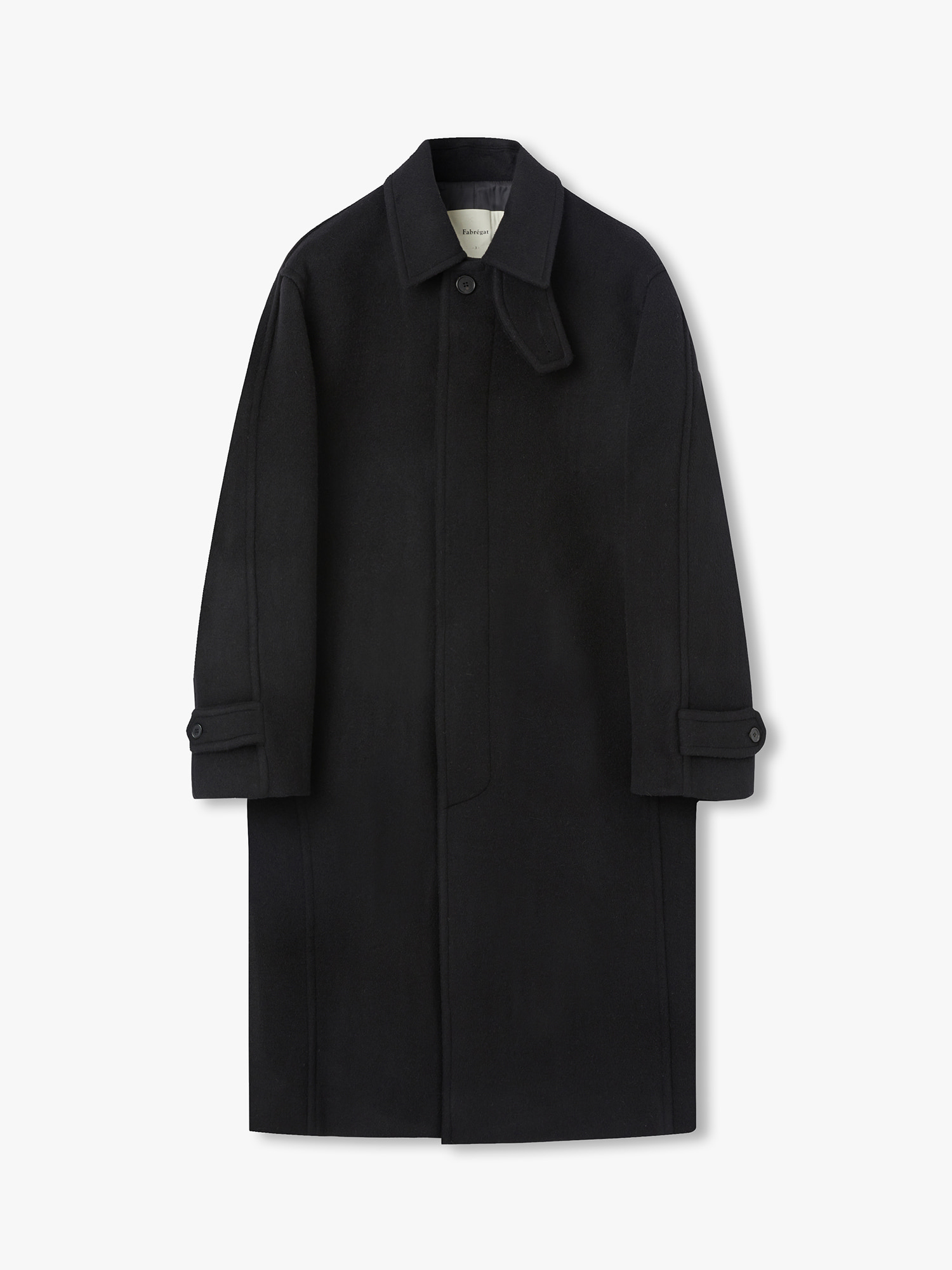 Wellington Alpaca Balmacaan Long Coat (Black)