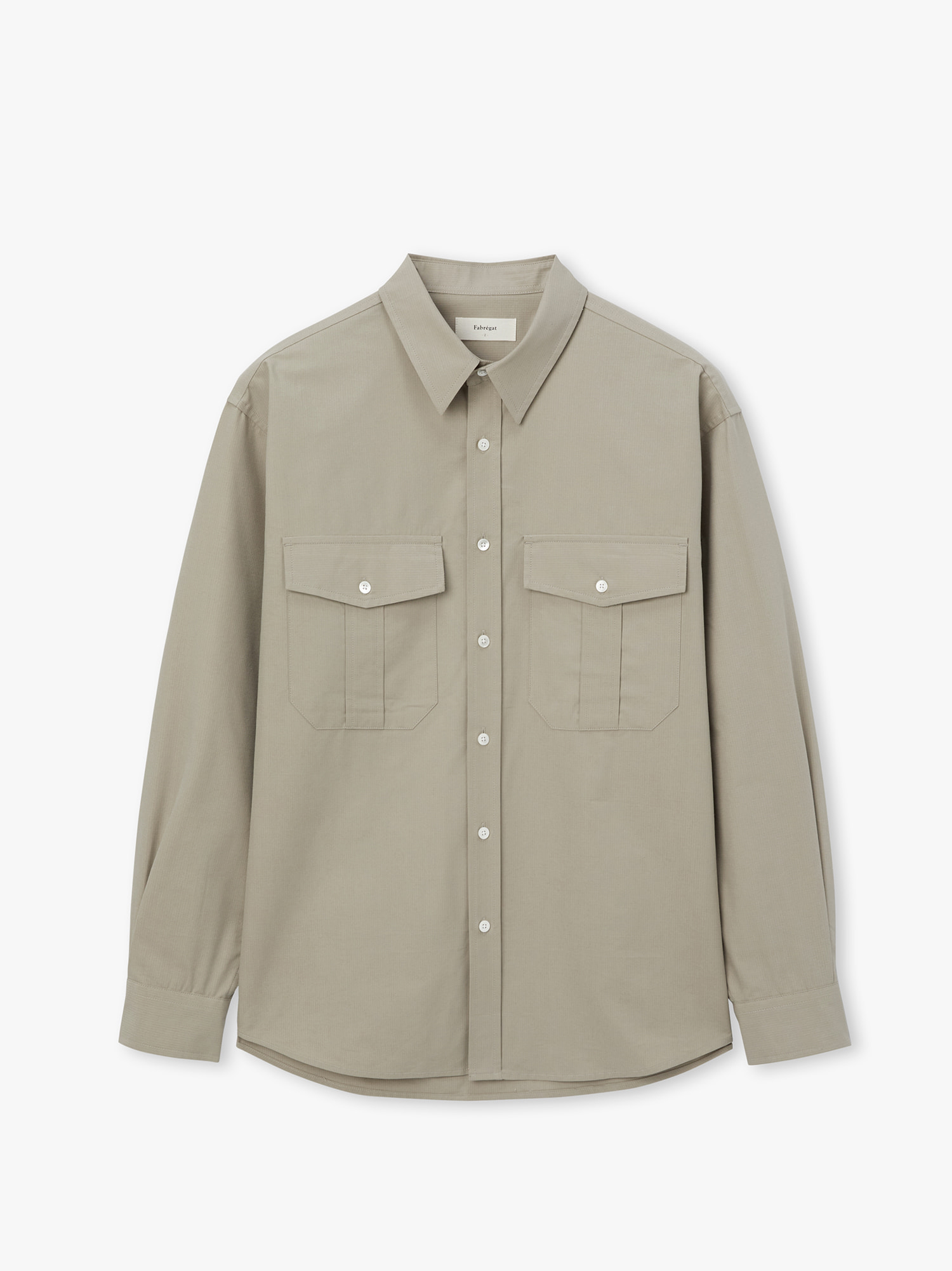 [derek] Military Two Pocket Shirts (Dusty Beige)