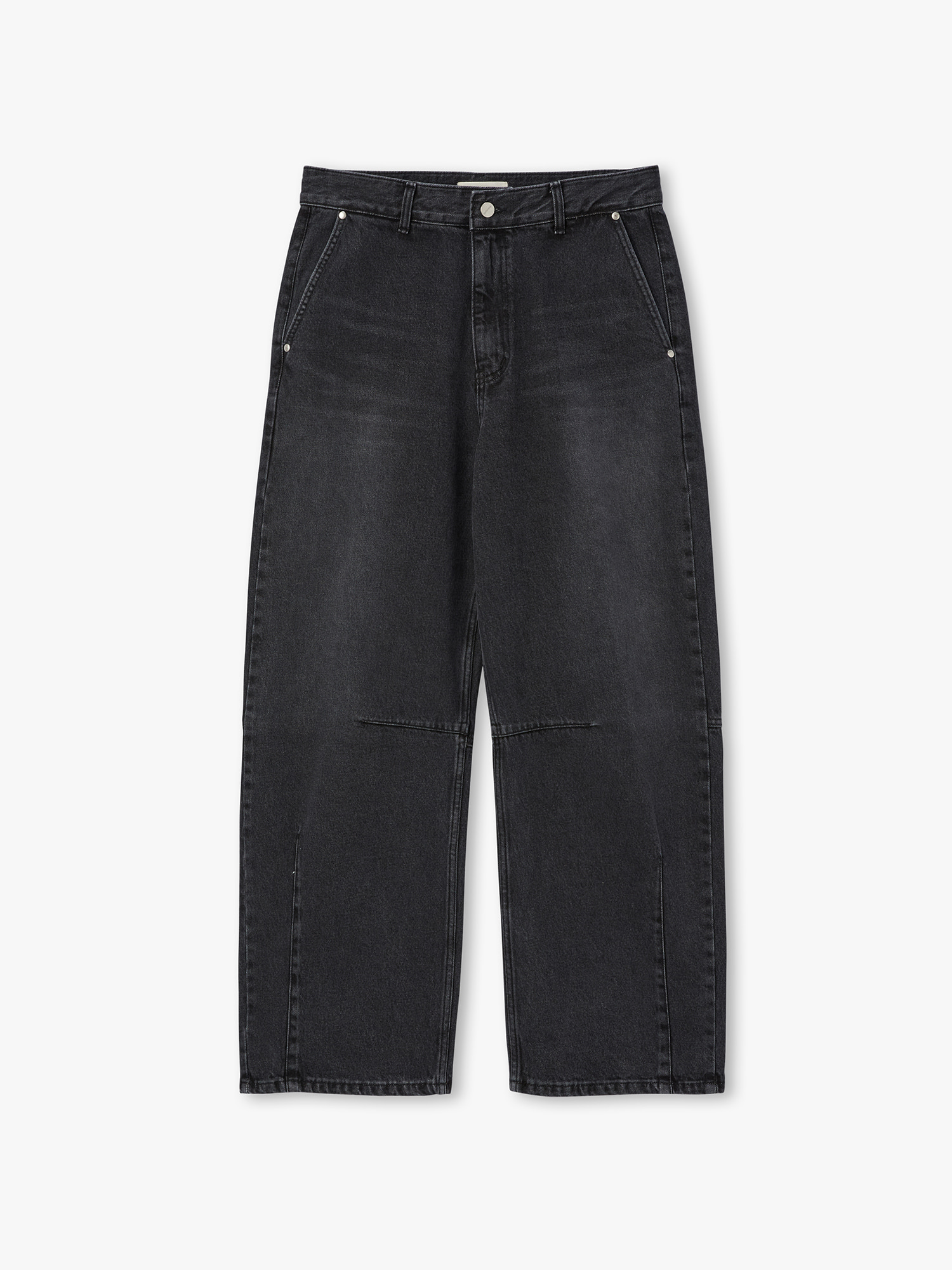 Victor Curved Denim Pants (Black)