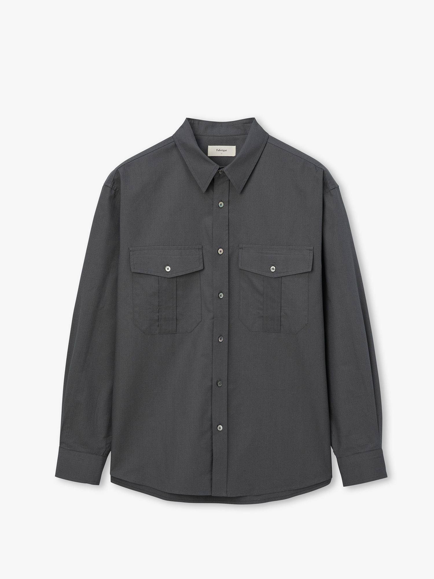 [derek] Military Two Pocket Shirts (Charcoal)