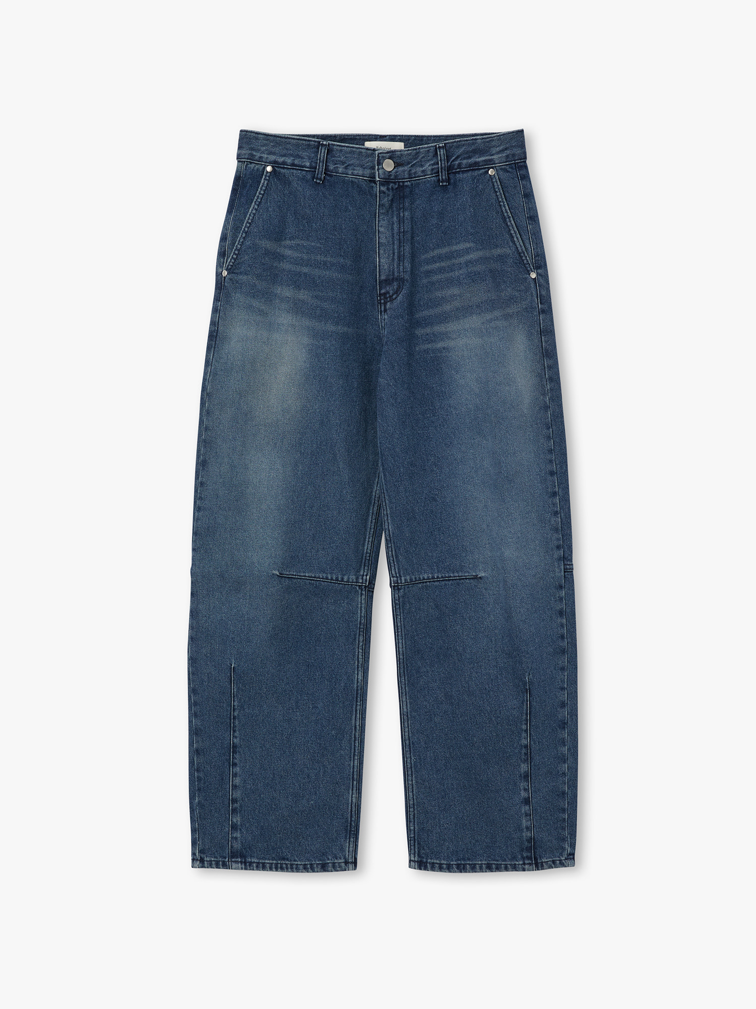 Victor Curved Denim Pants (Medium Blue)