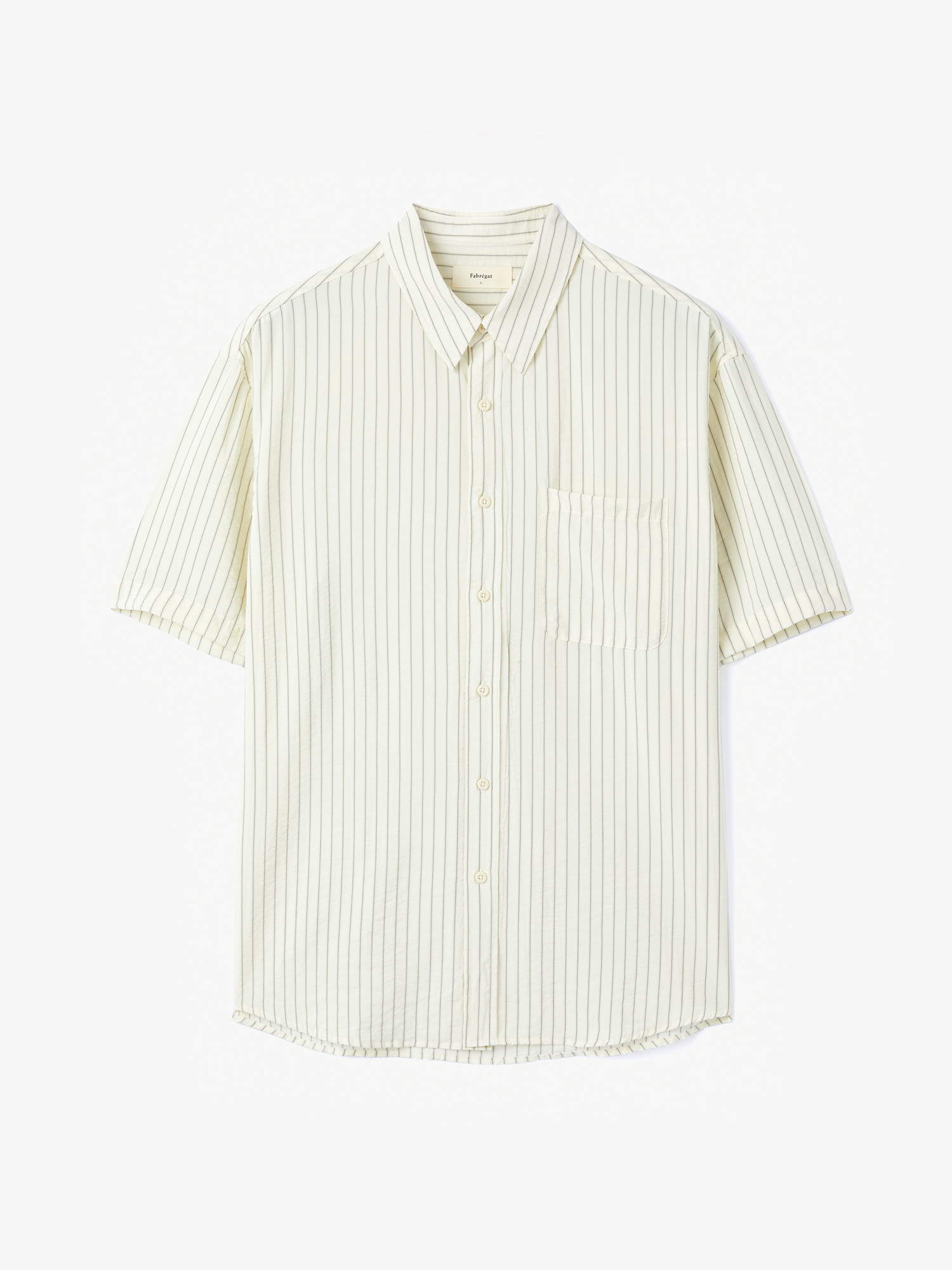 Mandarin Stripe Half Shirts (Butter)