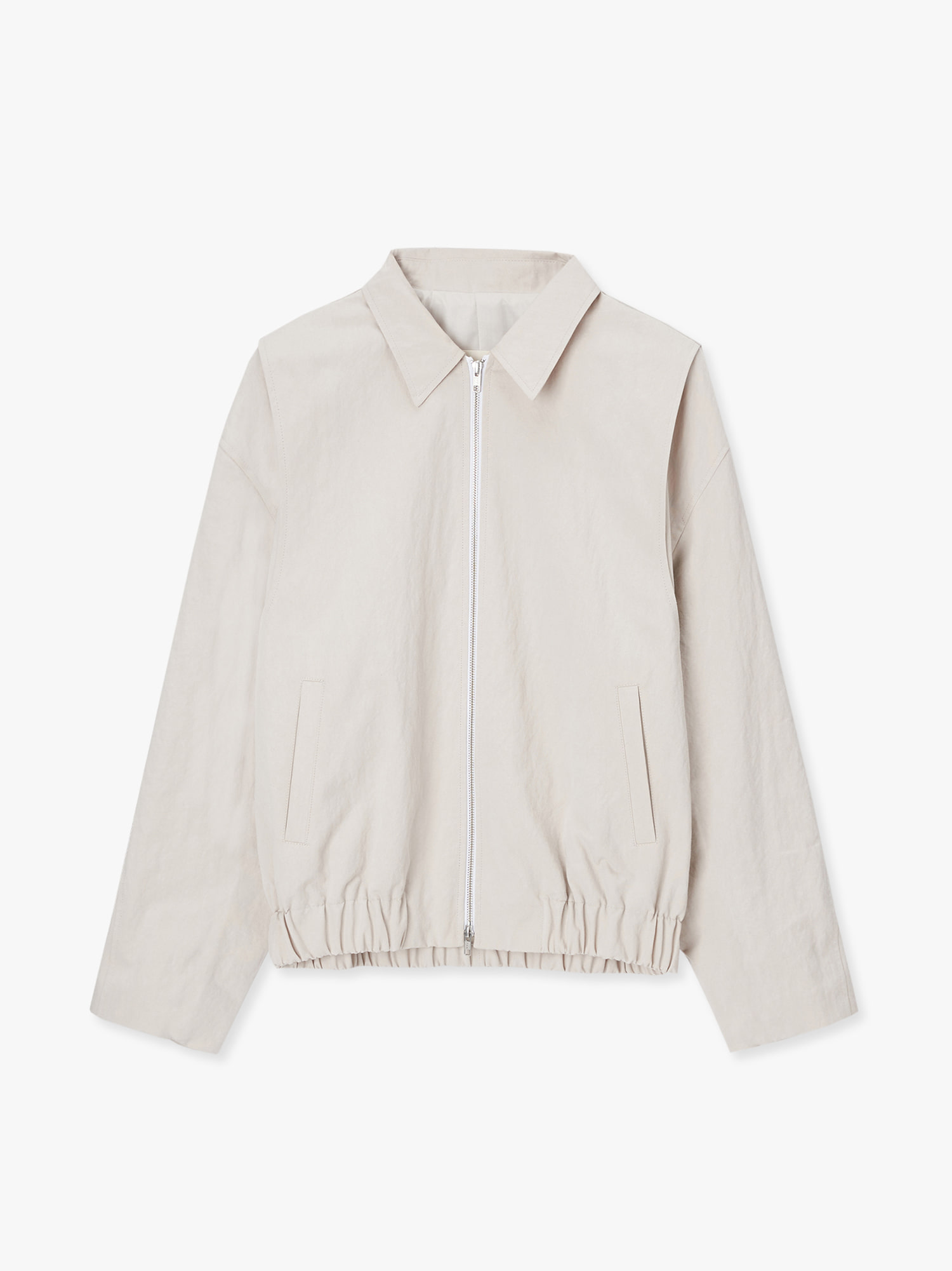 Garment Washing Blouson Jacket (Ivory)