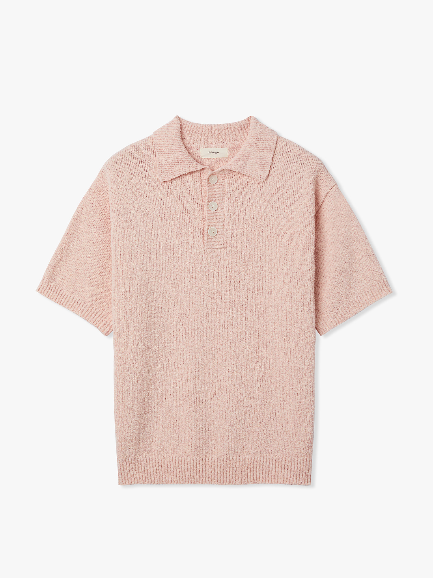 Terry Collar Half Knit (Milk Pink)