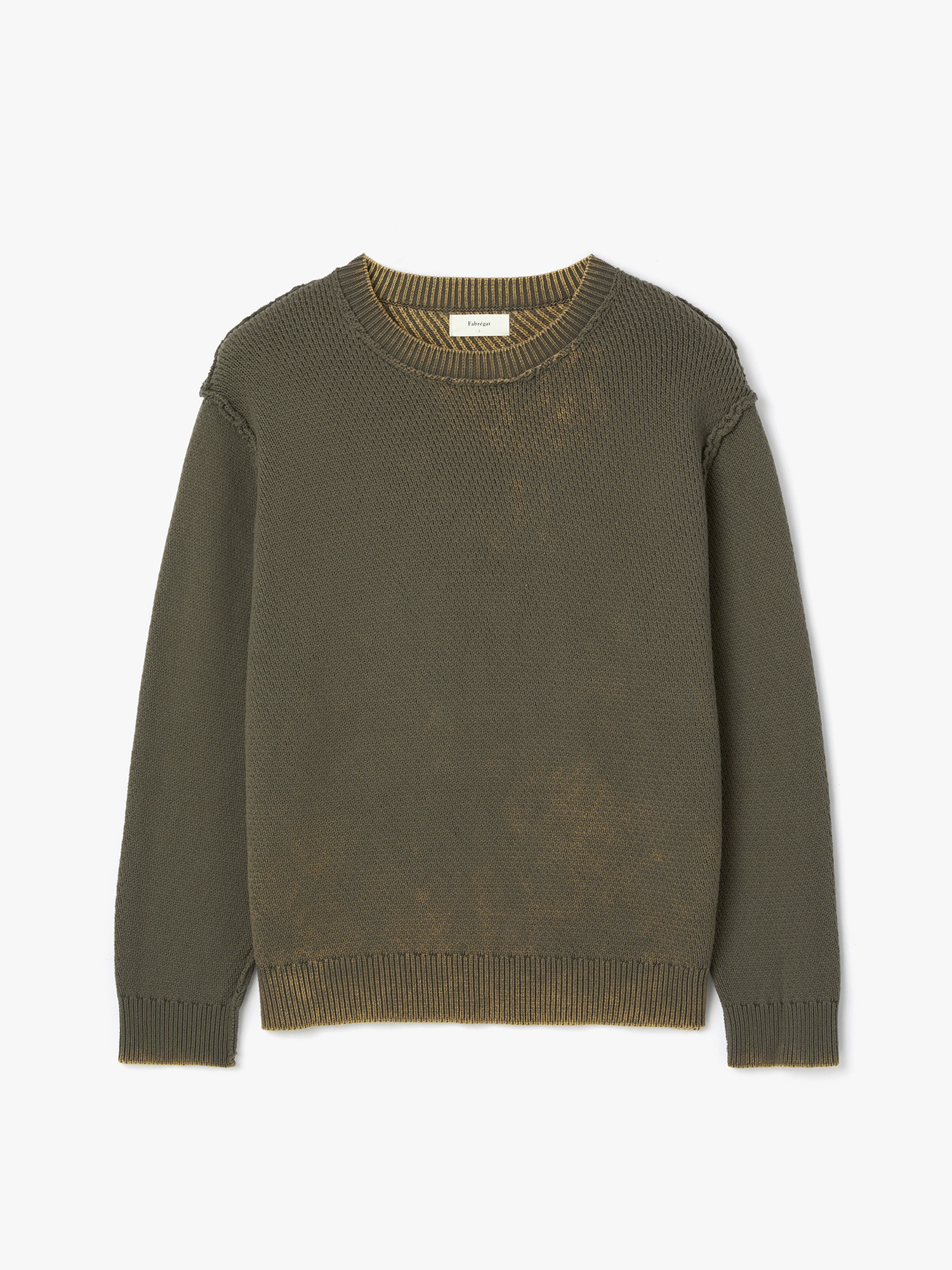 Reverse Heavy Cotton Knit (Olive Khaki)