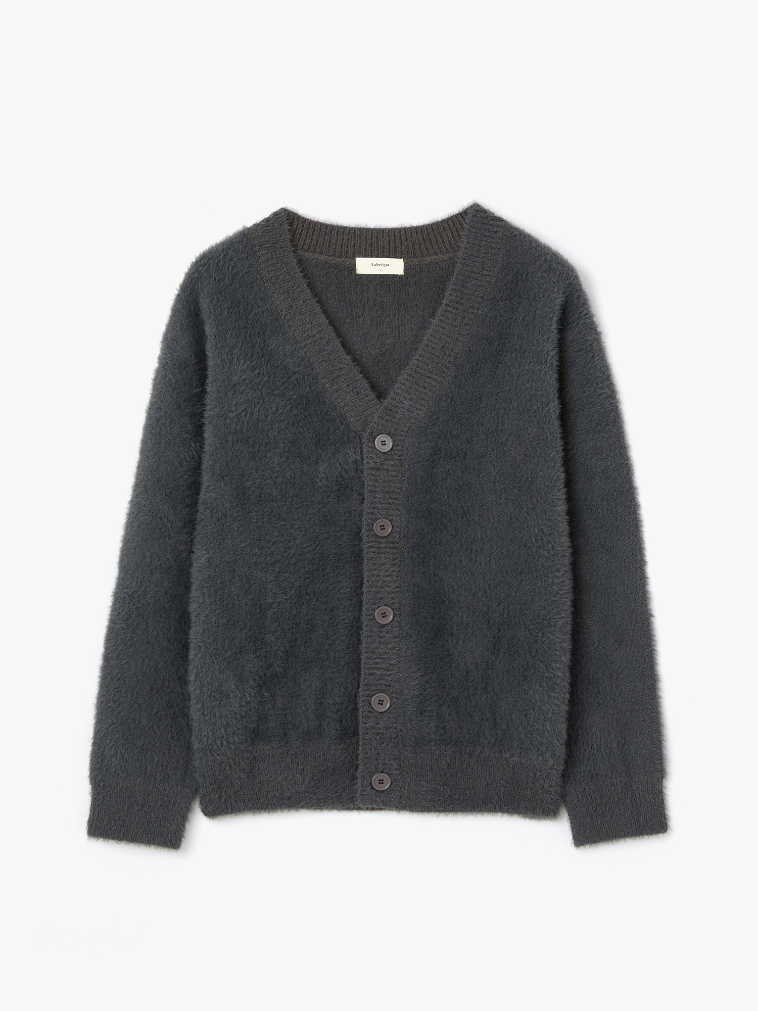 Kamil Angora Over-Fit Cardigan (Dark Gray)