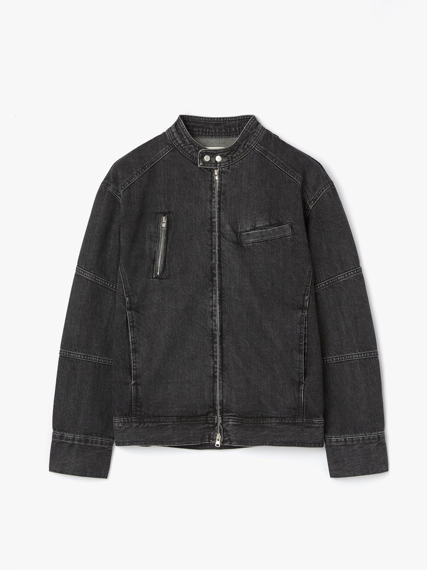 Iron Denim Biker Jacket (Black)