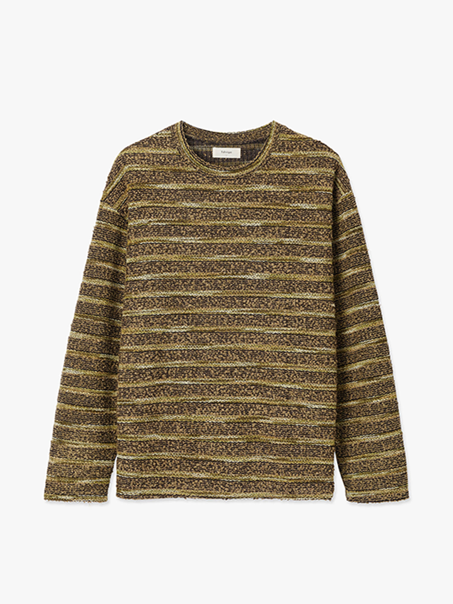 Boucle Stripe Knit Long Sleeve (Brown)