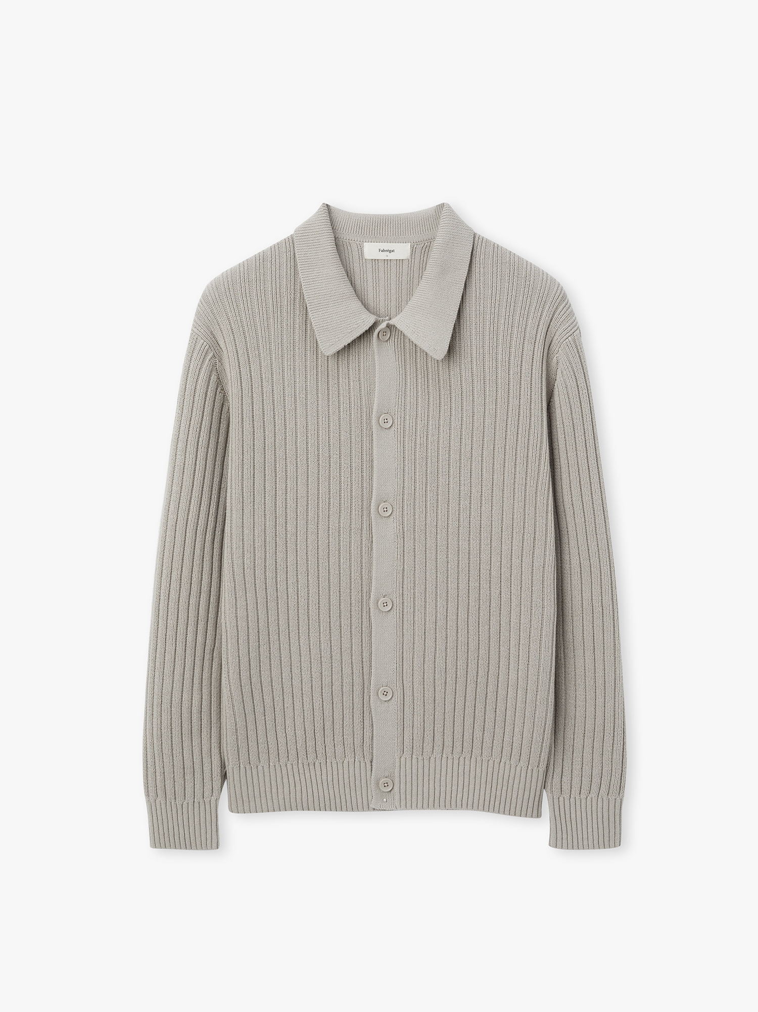 Gallagher Cotton Collar Cardigan (Oat Beige)