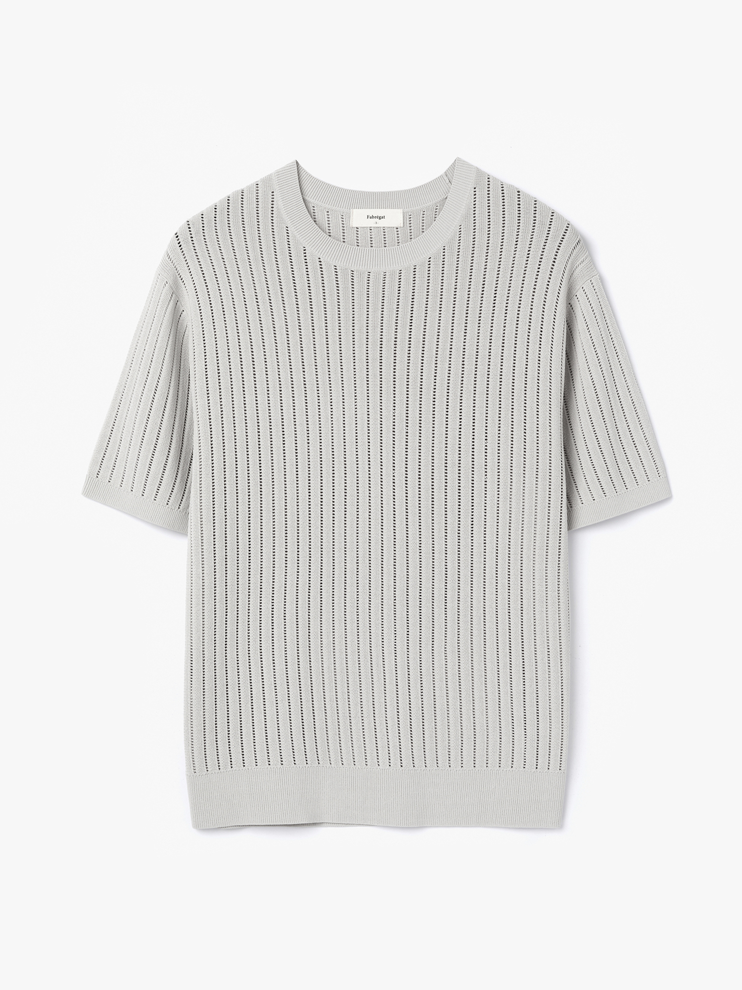 Mone Punching Round Neck Knit (Dove Grey)