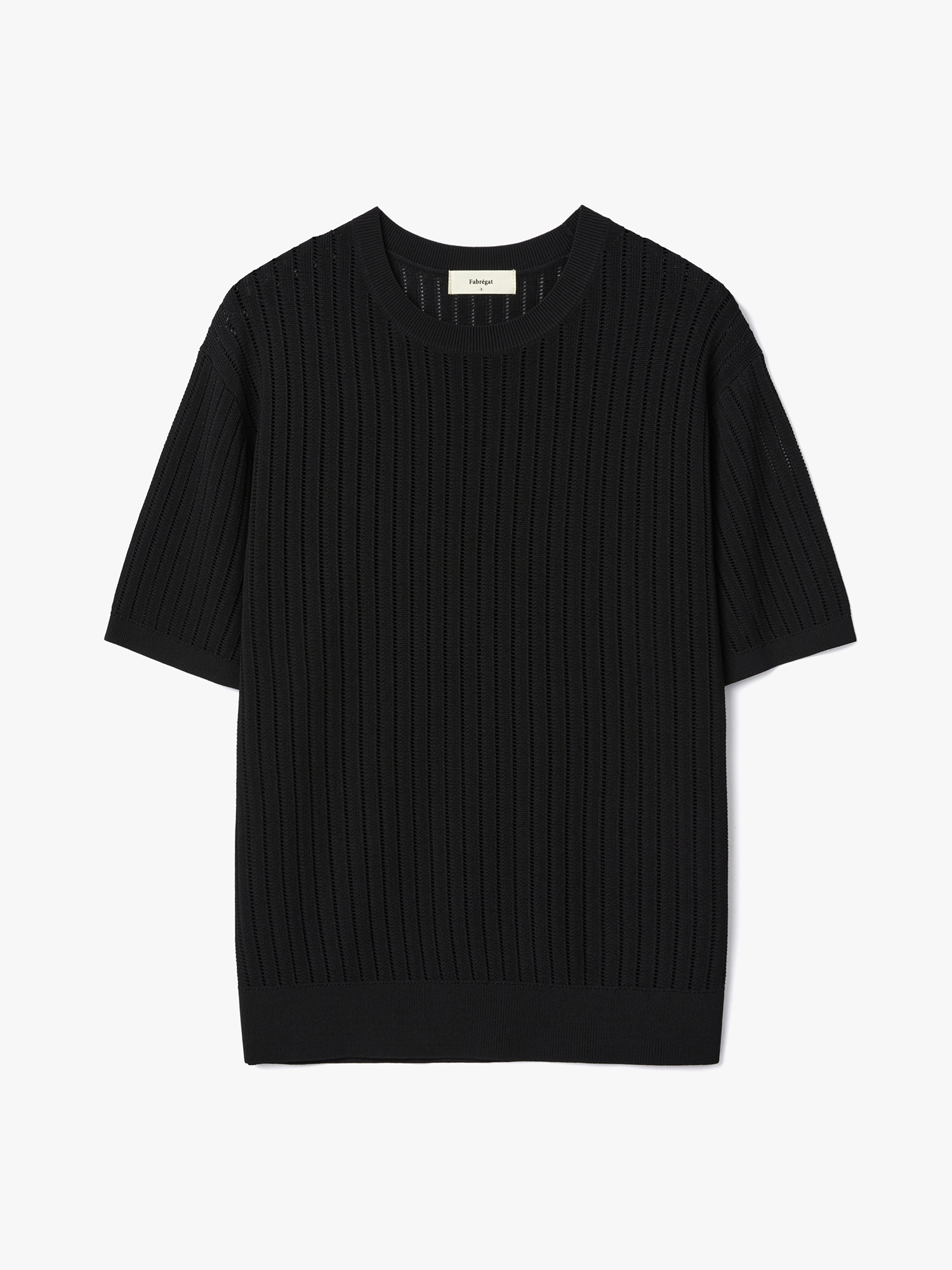 Mone Punching Round Neck Knit (Black)