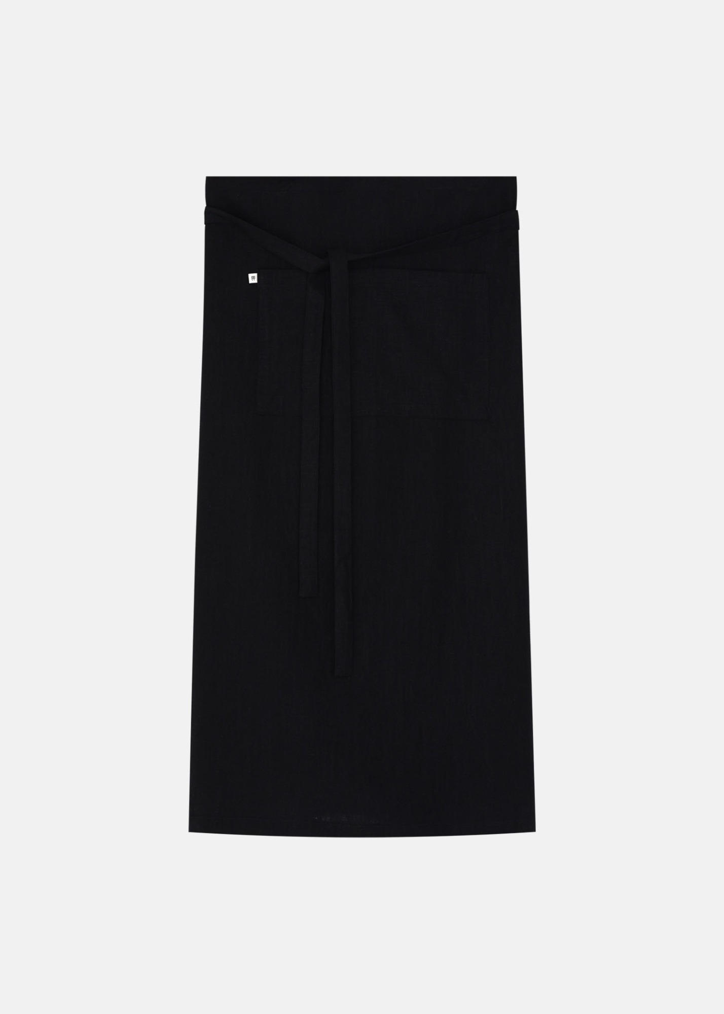 Linen Half Apron Black