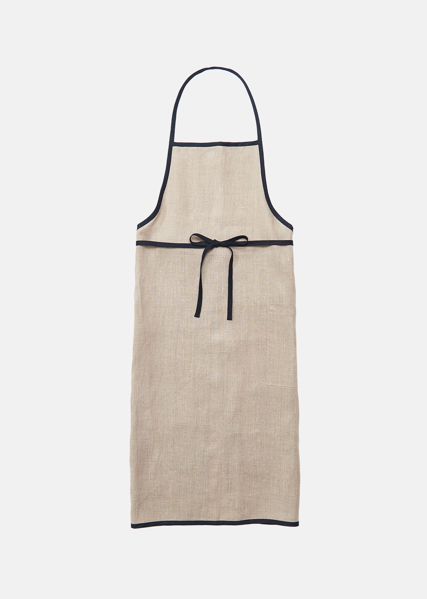 Linen Piping Apron Natural