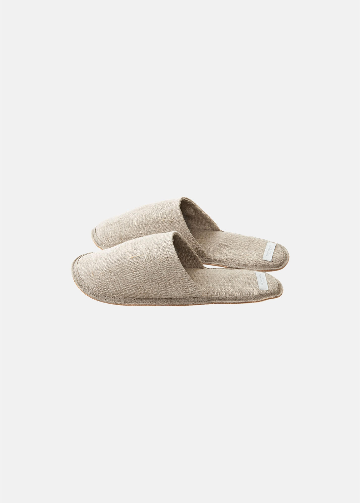 Linen Slippers Natural Medium