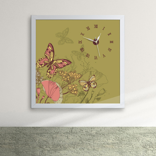 디자인액자시계(gm-cx090)-꽃과 나비