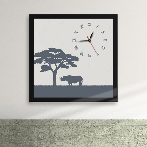 디자인액자시계(gm-cz018)-초원의 코뿔소