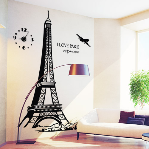 그래픽벽시계 (gm-ik381)-파리의에펠탑_그래픽시계(중형)