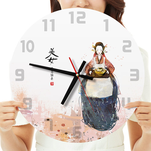 인테리어벽시계(gm-ip599)-식사를 대접하는 미녀_인테리어벽시계