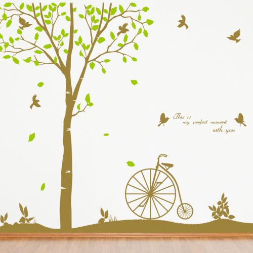 그래픽스티커(gm-ps136)-자전거가있는나무