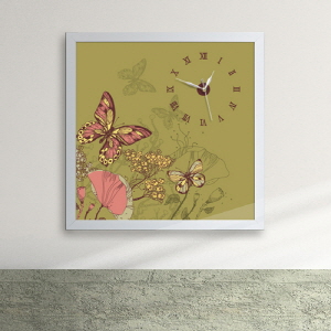 디자인액자시계(gm-cx090)-꽃과 나비