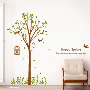 그래픽스티커 (gm-ig113)-행복한봄의나무_그래픽스티커