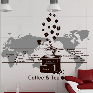 그래픽스티커(gm-im103) COFFEE BELT(커피벨트-최상급 원두 원산지 지도)