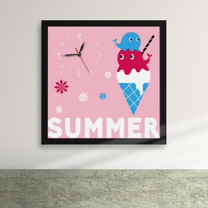 디자인액자시계(gm-ix090)-여름과 아이스크림