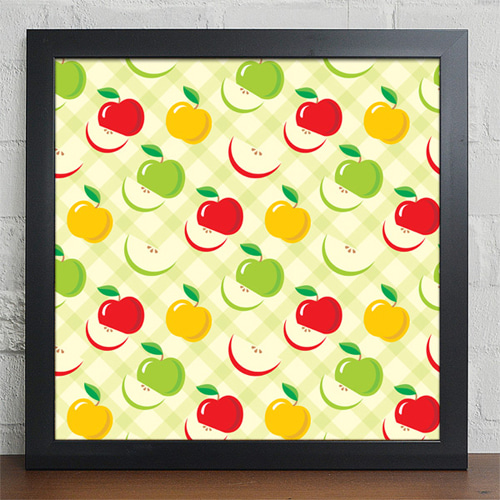 디자인액자,cv196-상큼과일패턴_인테리어액자,디자인벽면인테리어소품,벽걸이,사과,체리,딸기,배,레몬,귤,가게,과일
