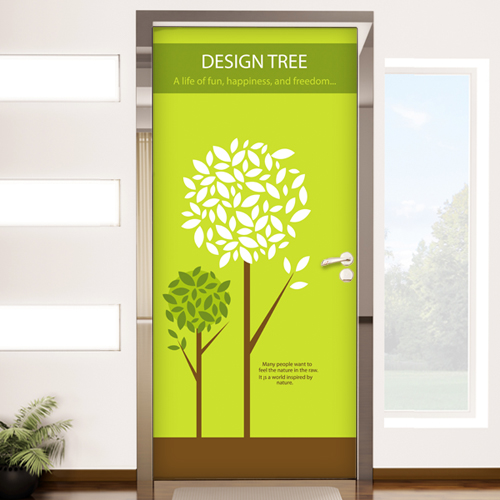 그래픽스티커(gm-io213)-Design Tree_행복한 나무