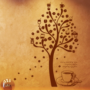그래픽스티커(gm-ih070)-원두가 열리는 커피콩나무2