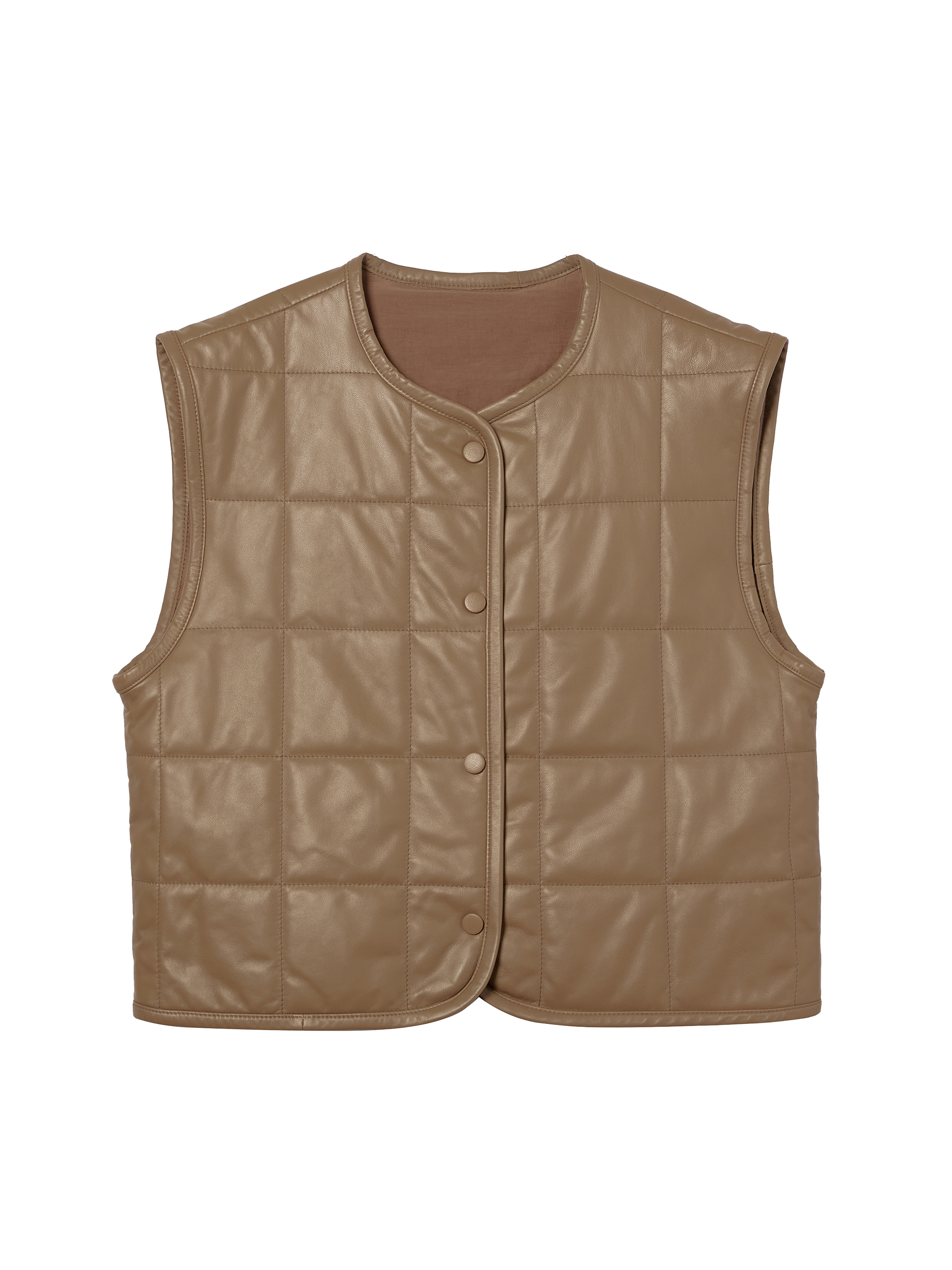 QUILTED LAMB LEATHER VEST