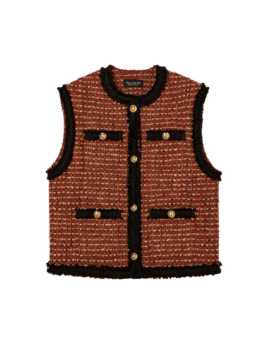 TWEED QUILTED VEST (SOLD OUT)