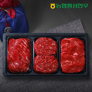 [농협횡성한우] 1등급 하누리 알찬 정육세트 7호 1.5kg (국거리1팩+불고기1팩+장조림1팩) /팩당500g