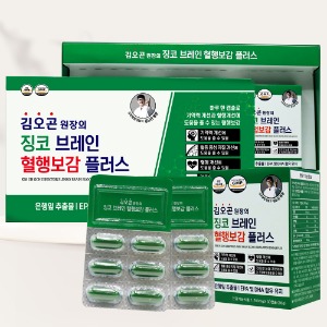 김오곤원장의 징코 브레인 혈행보감 플러스 1,200mg X 30캡슐 X 3ea (108g)